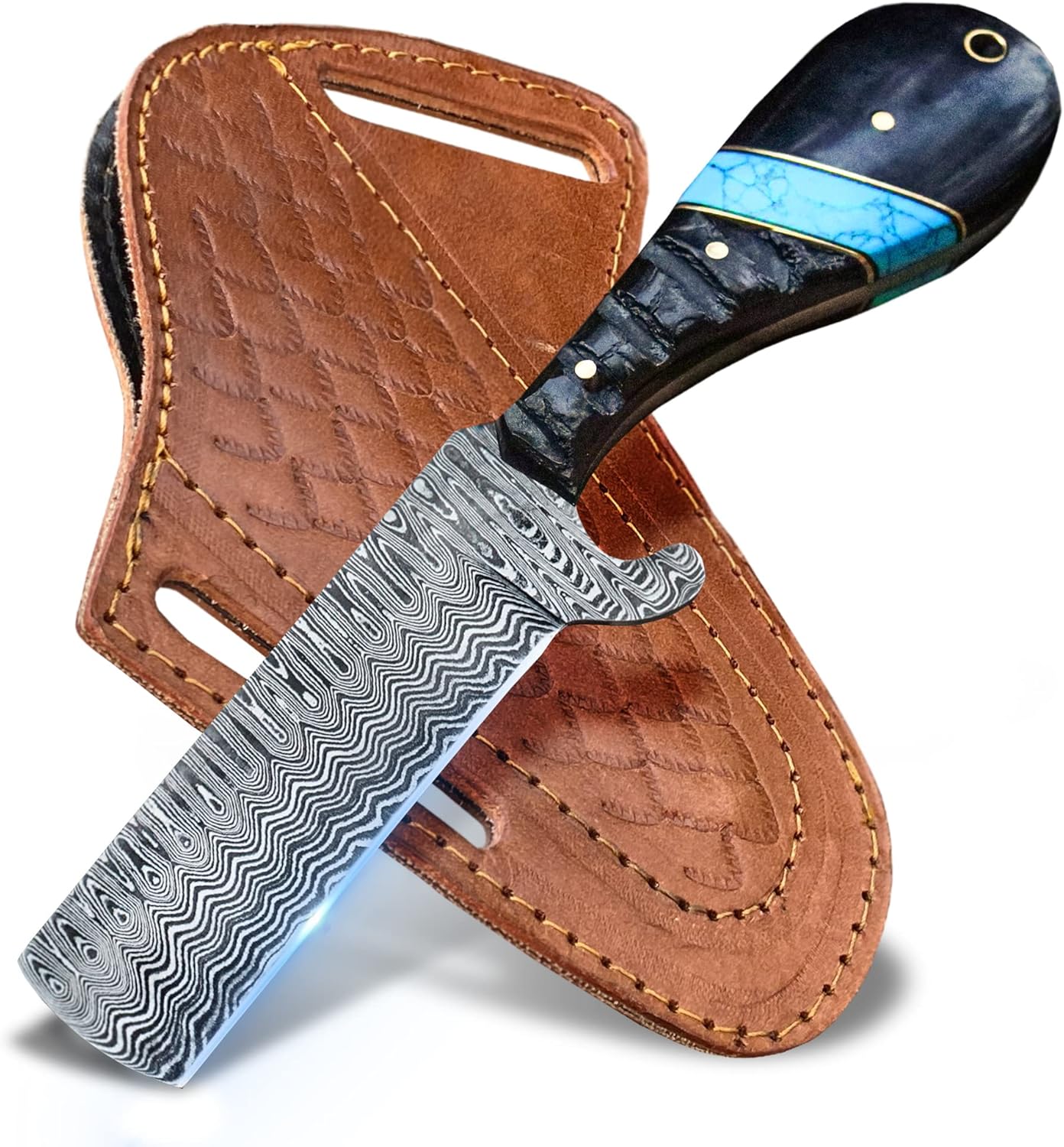 Custom Handmade Bull Knife – Damascus Steel Blade | Fall Limited Edition