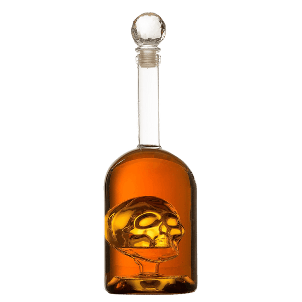 Skull Decanter in Bottler Skull Head by The Wine Savant 750ml, Skull Bottle Skull Face Enlarges with Whiskey, Tequila, Bourbon Scotch or Rum - Great Gift for Any Bar!