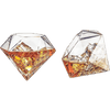 The Wine Savant Diamond Whiskey Glasses, Scotch, Bourbon or Wine Glasses, Set of 2 10 oz Old Fashion Elegant Spirits Glasses