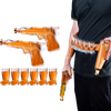 Pistol & Shotglasses Decanter Party Serving Holster Set - Whiskey Gun Decanter & Shot Glass - Pourers & Stopper - 2x 7.7oz Decanters - 6x 2oz Cowboy Boot Shots - Unique Gifts