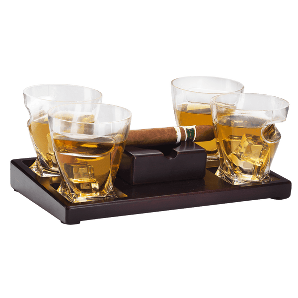 Cigar Holder Whiskey Glasses Set