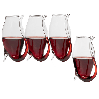 Crystal Port and Dessert Wine Sippers, Dry Sherry, Cordial, Aperitif & Nosing Copitas Tasting Glass - Dinner Drink Glassware Glasses | Set of 4 - 3 oz Sipper | - The Wine Savant
