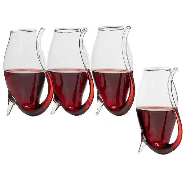 Crystal Port and Dessert Wine Sippers, Dry Sherry, Cordial, Aperitif & Nosing Copitas Tasting Glass - Dinner Drink Glassware Glasses | Set of 4 - 3 oz Sipper | - The Wine Savant