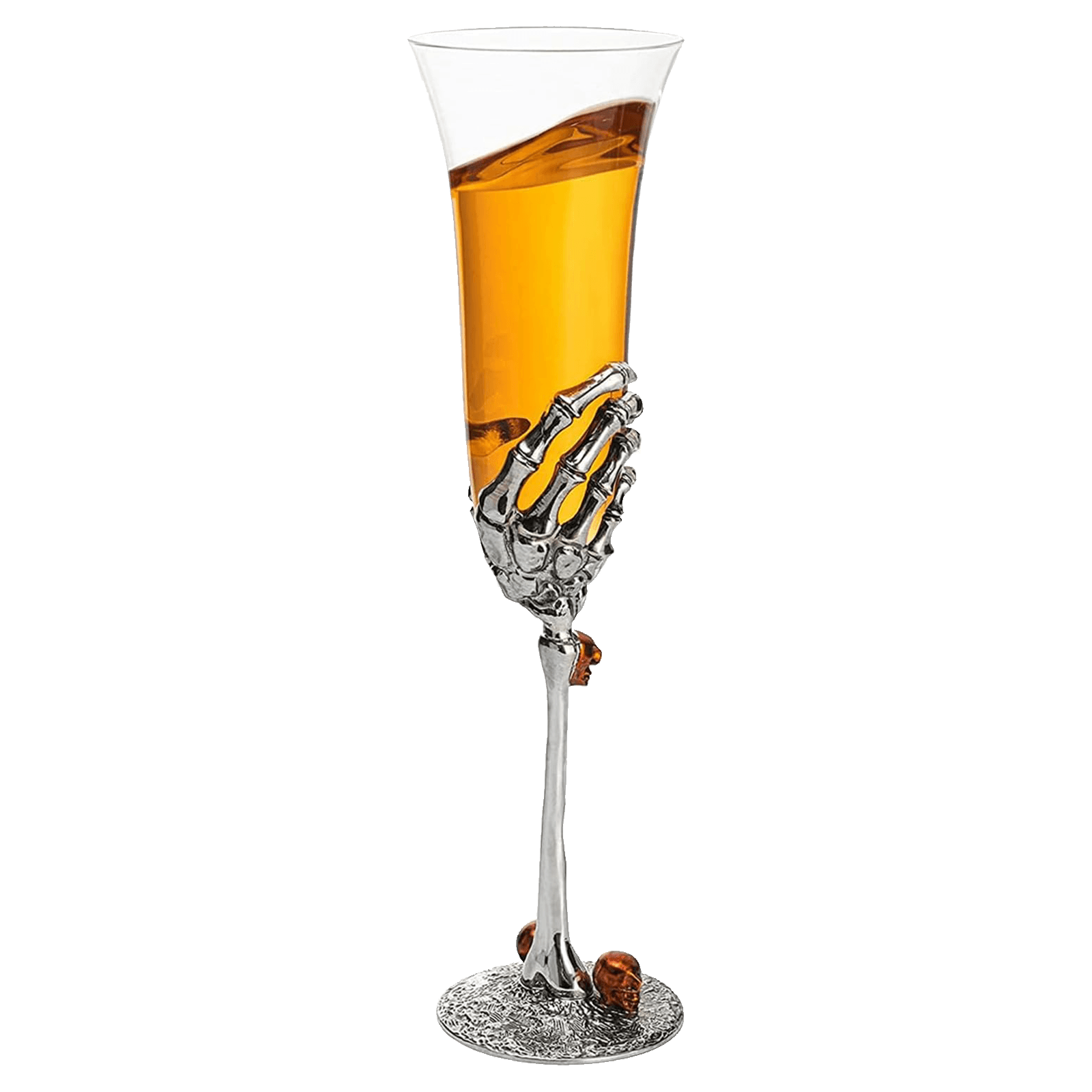 The Wine Savant Stemmed Single Skeleton Champagne Glasses Single Glass 7oz Skeleton Glasses 9