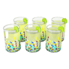 Hand Blown Mexican Drinking Glasses – Set of 6 Confetti Rock Design Glasses by The Wine Savant (Climbing Confetti)