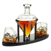Diamond Whiskey Decanter l With 2 Diamond Glasses Liquor, Scotch, Rum, Bourbon, Vodka, Tequila Decanter (750 ML DECANTER)