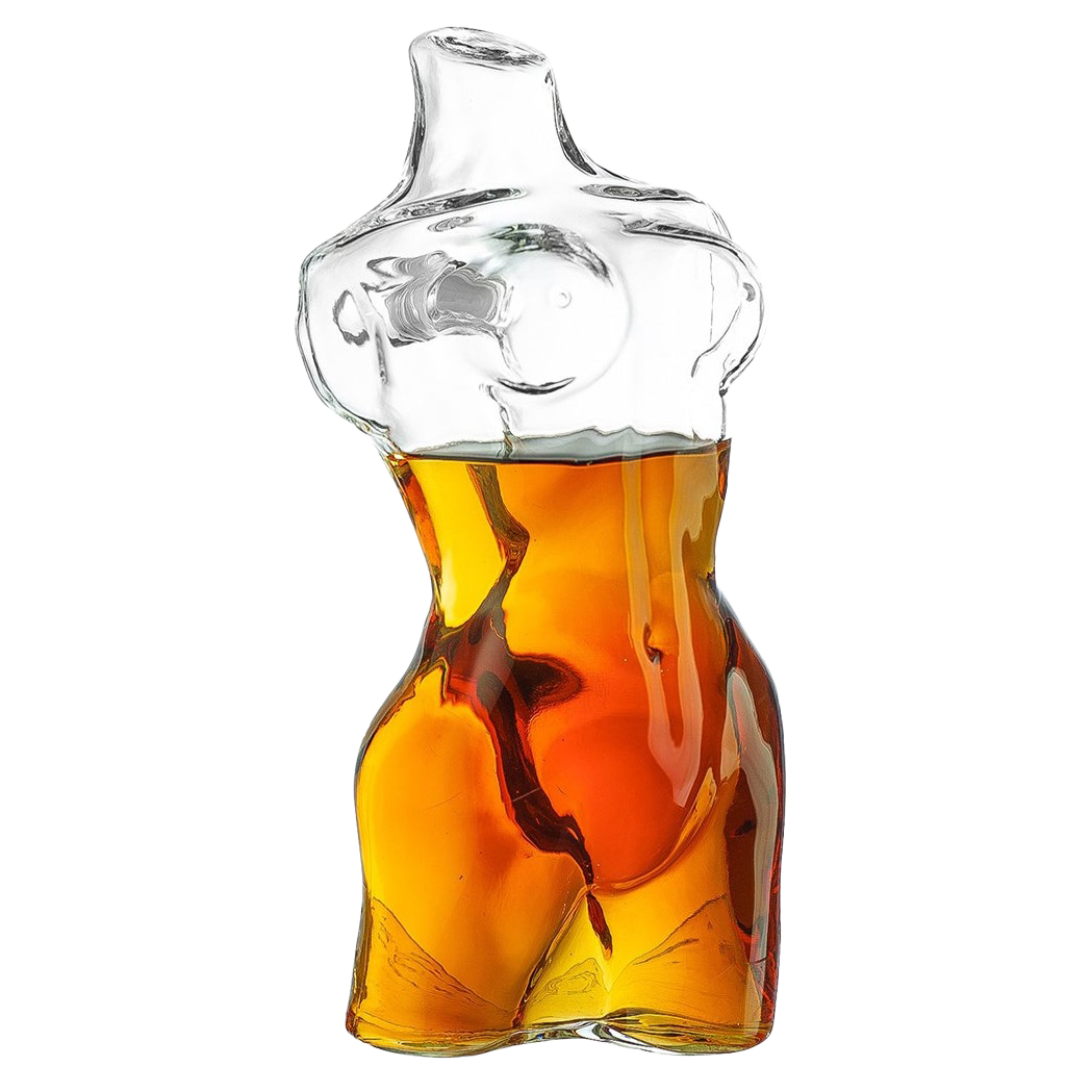 Lady Body Sculpture Whiskey & Wine Decanter Elegant Glass Female Bust Perfect for Home Decoration 750ml by The Wine Savant