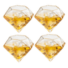 Set of 4 Diamond Whiskey & Wine Glasses 10oz - Wine, Whiskey, Water, Diamond Shaped, Diamonds Collection Sparkle Patented Wine Savant - Stands Alone, Or on Stand