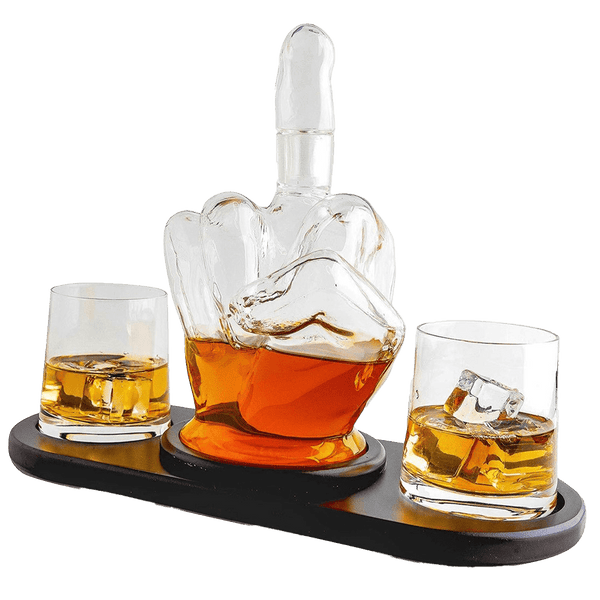 Middle Finger Novelty Whisky Decanter by The Wine Savant