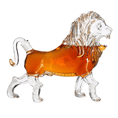 Lion Animal Whiskey and Wine Decanter The Wine Savant - Beautiful Profile of A Lion 500ml - Whiskey, Wine Scotch or Liquor Decanter