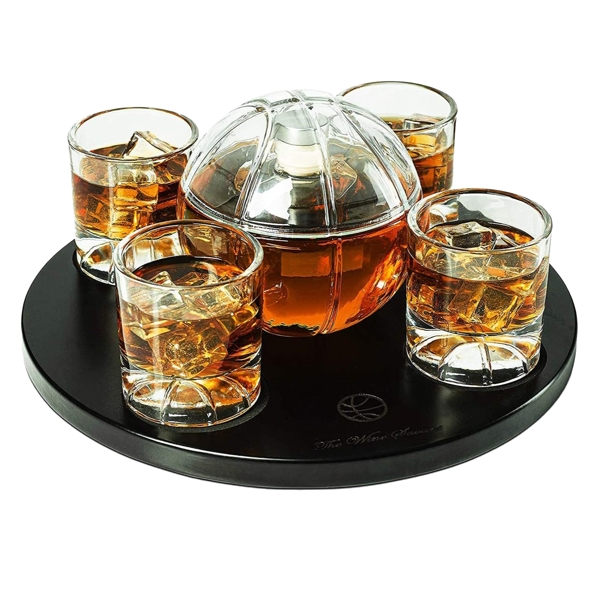Basketball Decanter Set, Whiskey Scotch or Bourbon Decanter Perfect for Basketball Enthusiasts by The Wine Savant