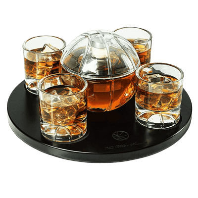 Basketball Decanter Set, Whiskey Scotch or Bourbon Decanter Perfect for Basketball Enthusiasts by The Wine Savant