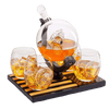 Marine Decanter Set With 4 Whiskey Glasses 1000ml Marines Gift Decanter by The Wine Savant