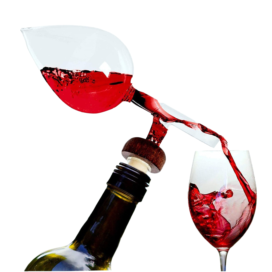 Italian Wine Aerator Decanter, Aerator Pourer, Red & White In Bottle Aerators, Makes Your Wines Taste Better, Italian Design Decanter, Whiskey & Spirits Gifts, 2x5 Inches Areadivino Aerator Clear