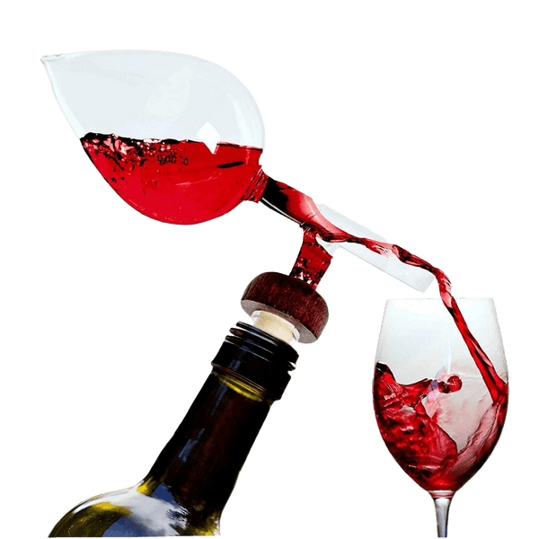 Italian Wine Aerator Decanter, Aerator Pourer, Red & White In Bottle Aerators, Makes Your Wines Taste Better, Italian Design Decanter, Whiskey & Spirits Gifts, 2x5 Inches Areadivino Aerator Clear