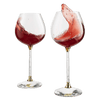 Crystal Wine Glasses Diamond Filled Stem, White and Red Wine, With Laser Cut Diamond Base Large 18 Ounces