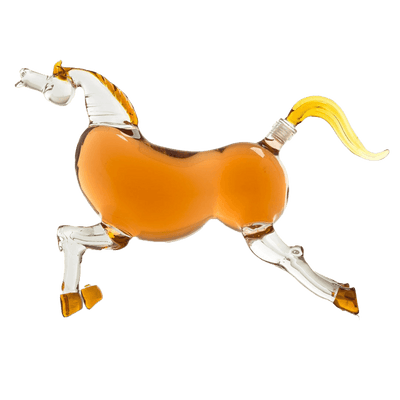 The Wine Savant Horse Derby Decanter for Bourbon, Whiskey, Scotch, Vodka, Rum, Tequila or Any Other Drink 1000ml Decanter (Horse)