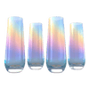 Iridescent Luster Pearl Radiance Set of 4 Wine Glasses 10oz - Radiant and Nostalgic Large Red or White Wine Glass, Entertaining An Ethereal Experience