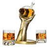 Football Decanter with 2 Football Whiskey & Wine Glasses - Perfect For Superbowl, Father's day Gift, Gift for Husband - Made for Liquor, Scotch, Whiskey and Bourbon 750ml, Rugby Gifts Clear