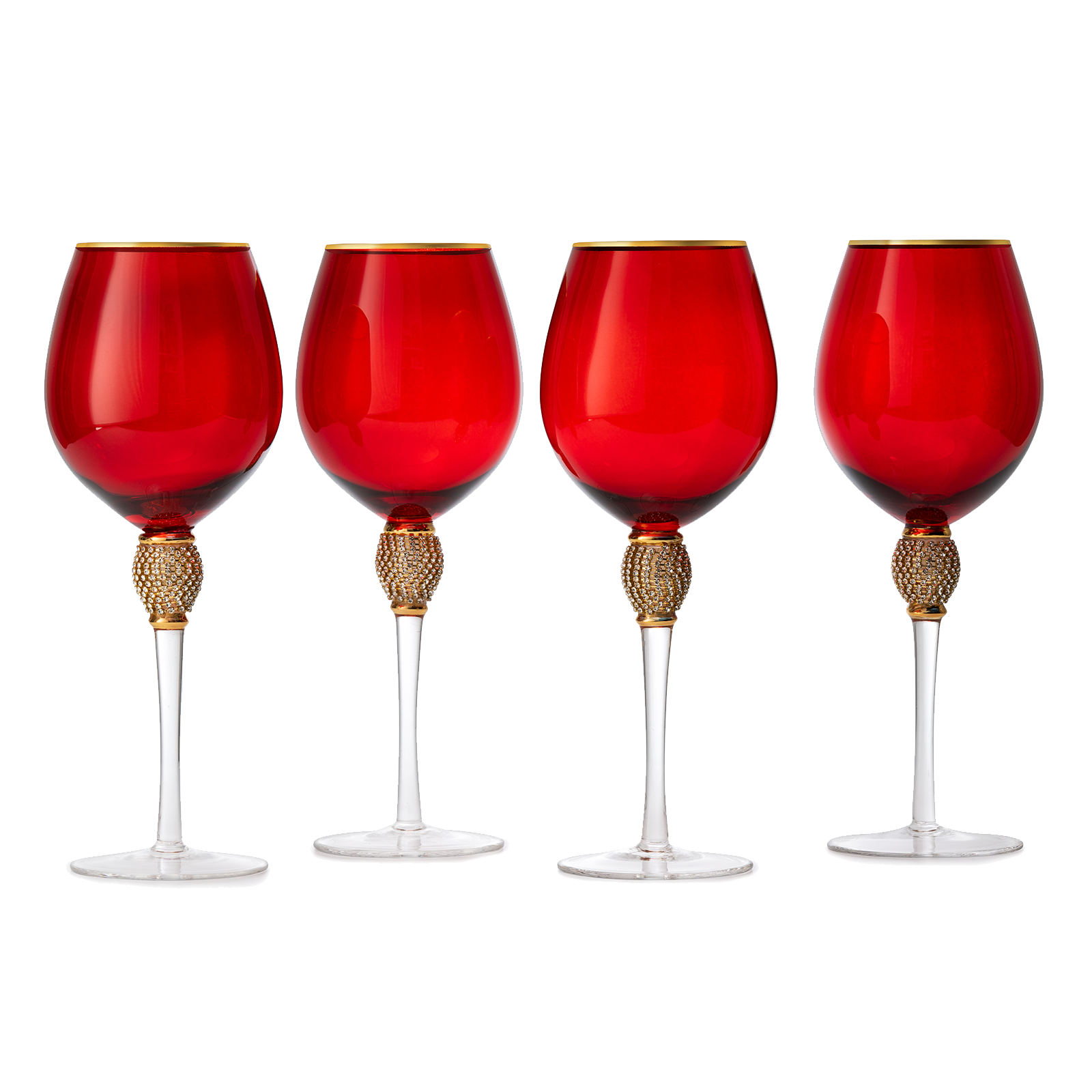 The Wine Savant Large Diamond Wine Glasses, 10