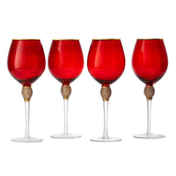 The Wine Savant Large Diamond Wine Glasses, 10