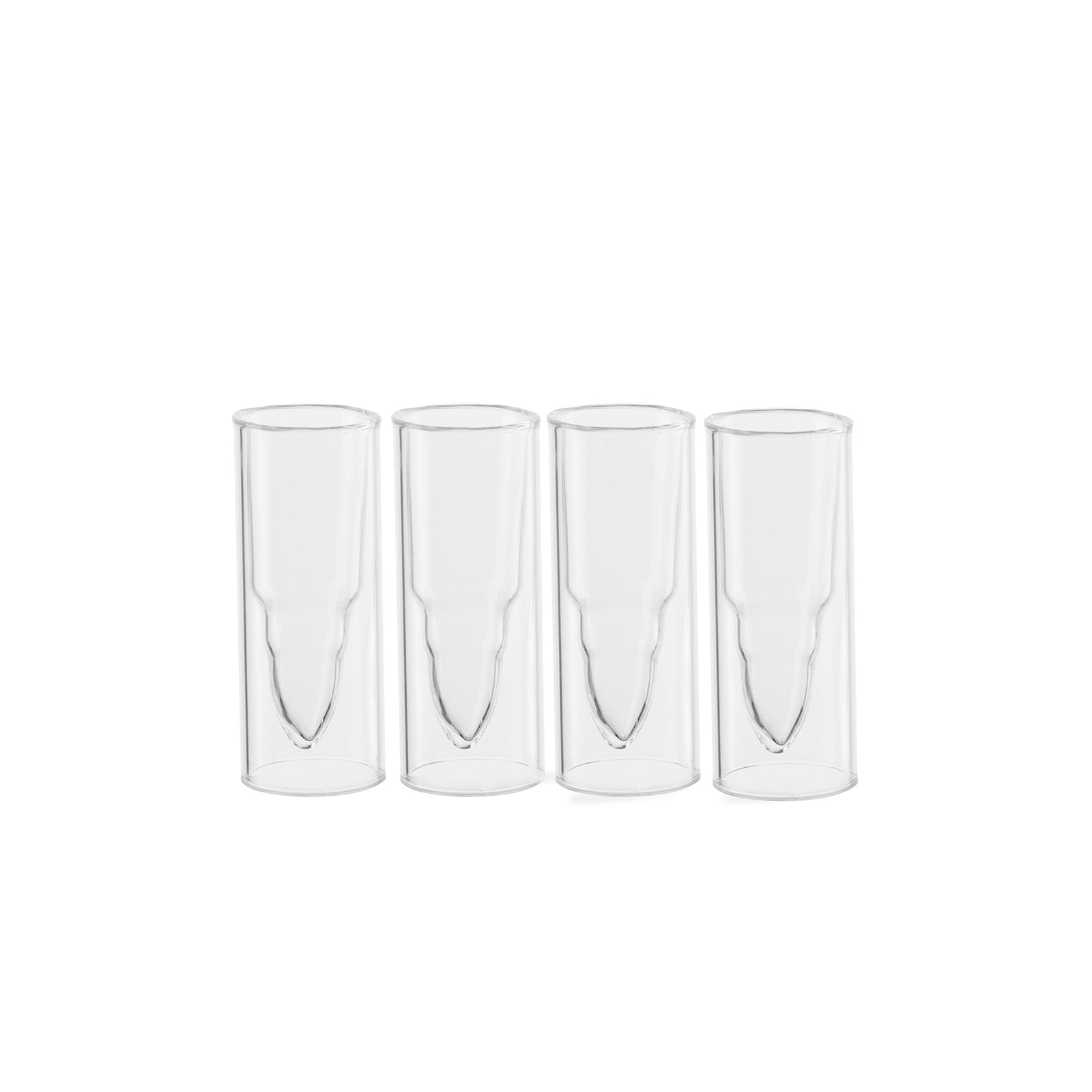 50 Caliber Shot Glasses Set - Set of 4 - Each holds 2 Ounces - Tactical Bullet Casings Shot Glasses by The Wine Savant