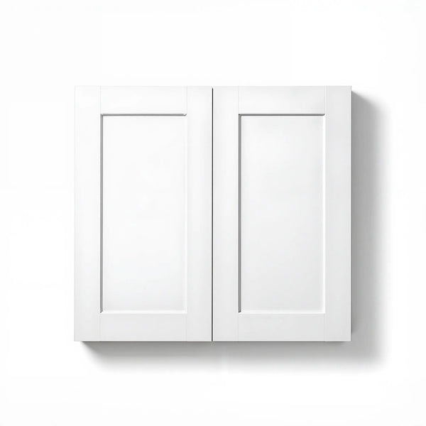 Hampton Bay Hampton Satin White Raised Panel Stock Kitchen Cabinet