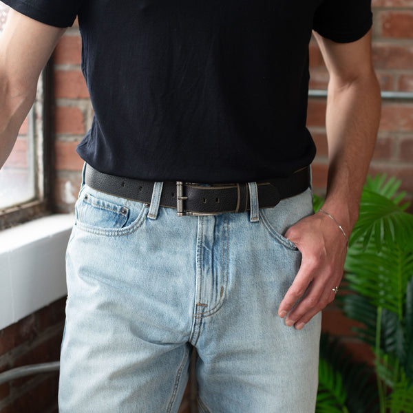 The Pinnacle Belt - Black 100 % Premium Leather Belt