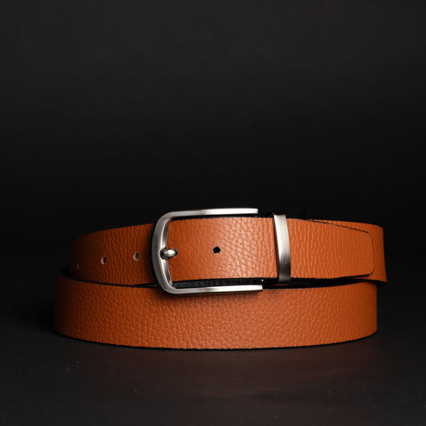 Harvey Dent One Piece Reversible Leather Belt + Maverick Wallet Set - Tan NAB Leather