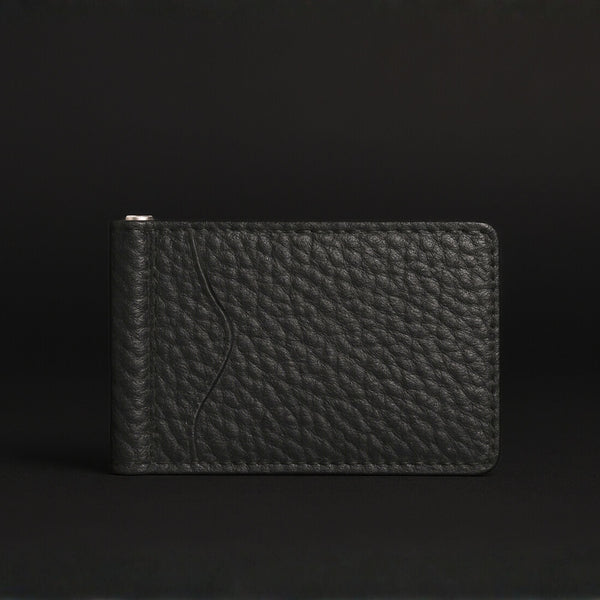 The Maverick Card Holder -Limited Edition Cognac Speckled Bison Leather Slim Money Clip Wallet