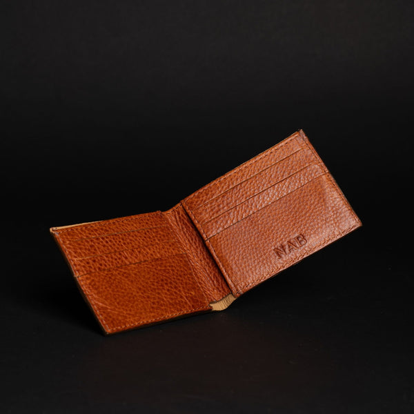 The Maverick Wallet - Black American Pebble Grain Bison Leather Wallet