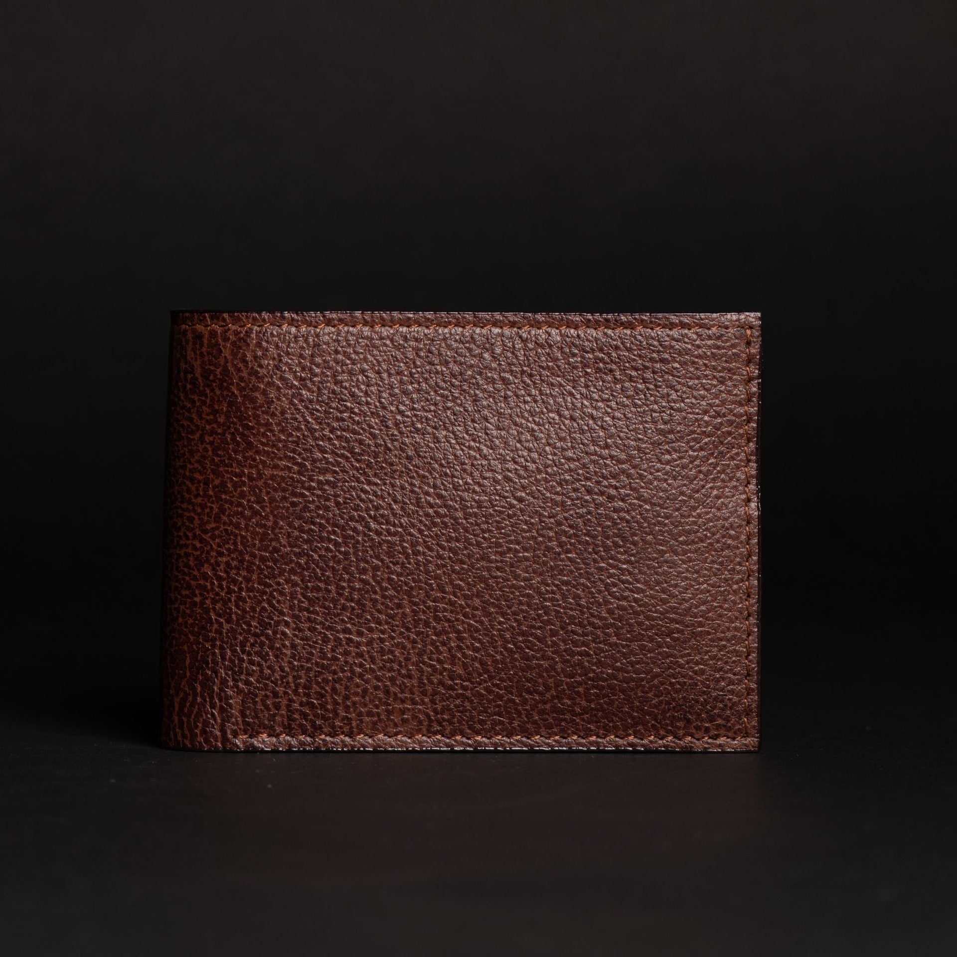 The Maverick Wallet - Black American Pebble Grain Bison Leather Wallet