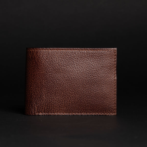 The Maverick Wallet - Black American Pebble Grain Bison Leather Wallet