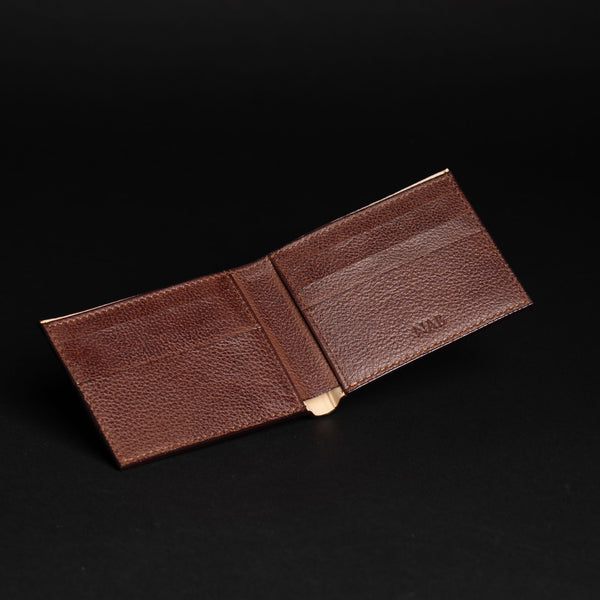 The Maverick Wallet - Black American Pebble Grain Bison Leather Wallet