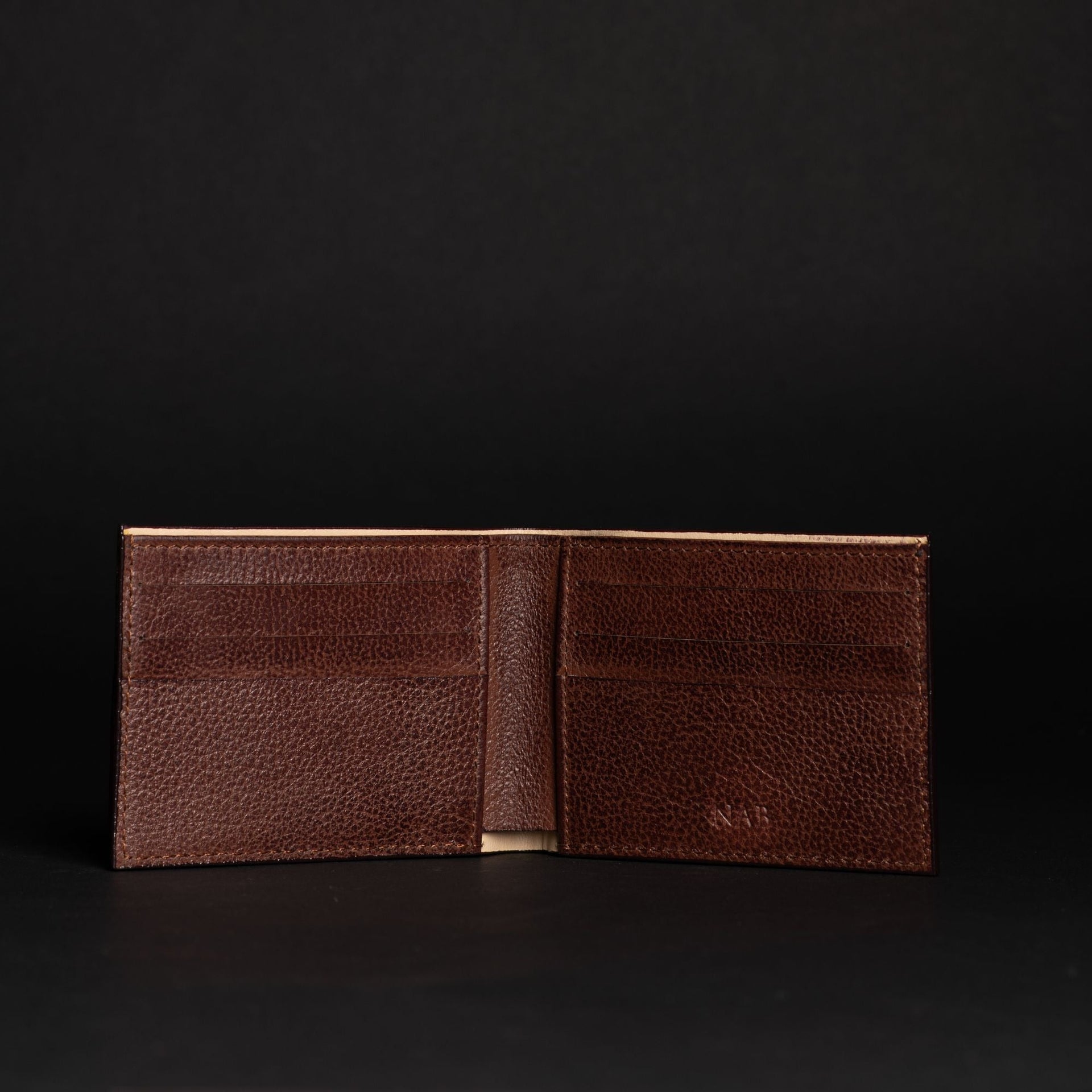 The Maverick Wallet - Black American Pebble Grain Bison Leather Wallet