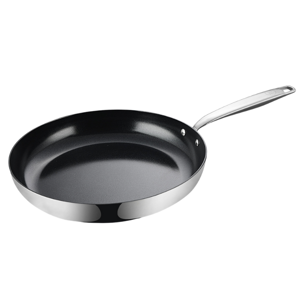 BE | LIVING Essential Series Stainless Steel Black Frying Pans