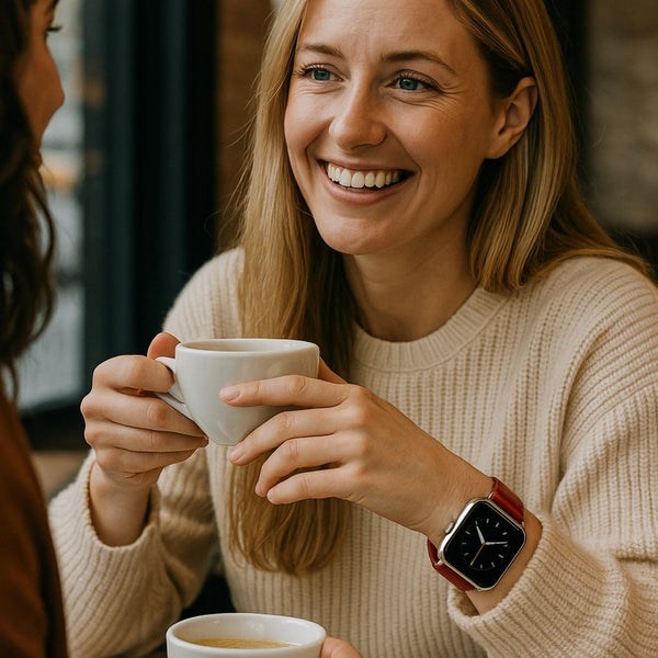 Classic Red Leather Apple Watch Band - Dallas LEATHERE