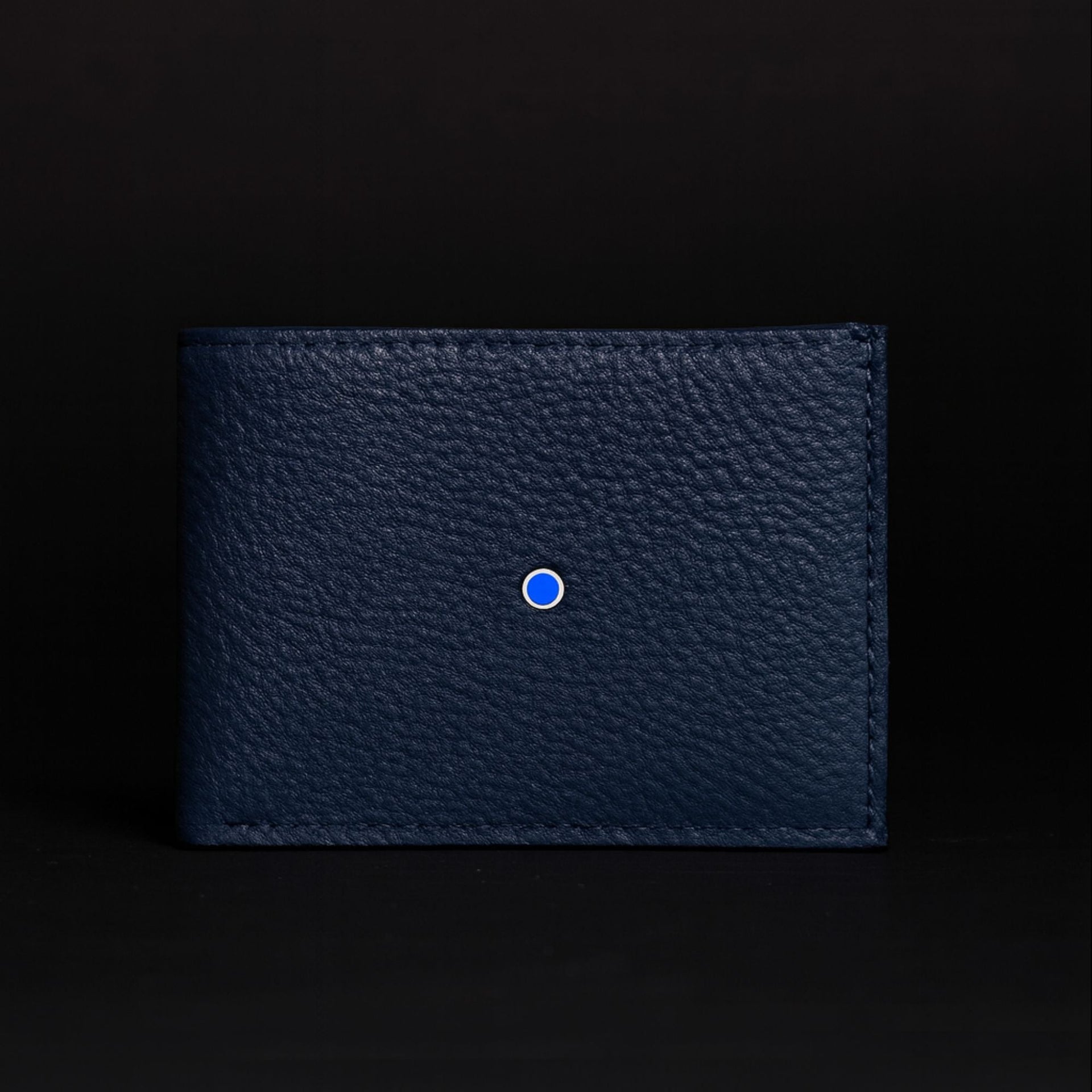 The Maverick Wallet - Black American Pebble Grain Bison Leather Wallet