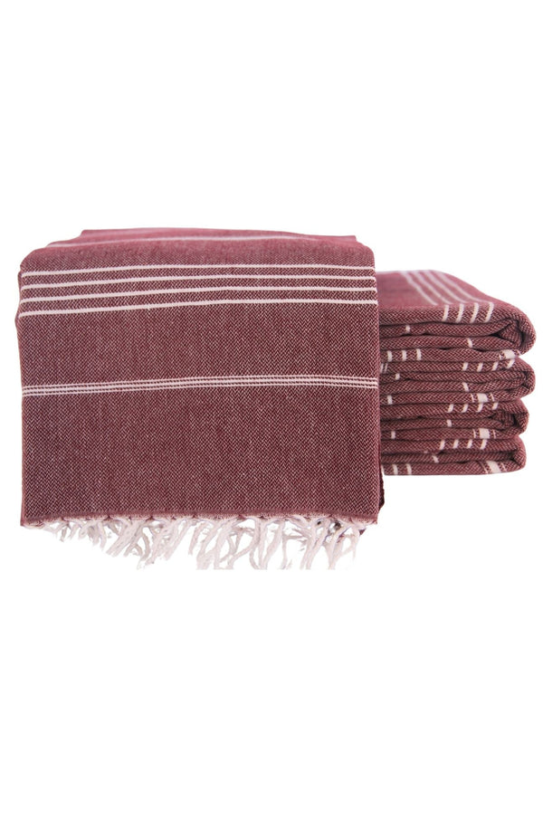 Monaco Burgundy Turkish Towel