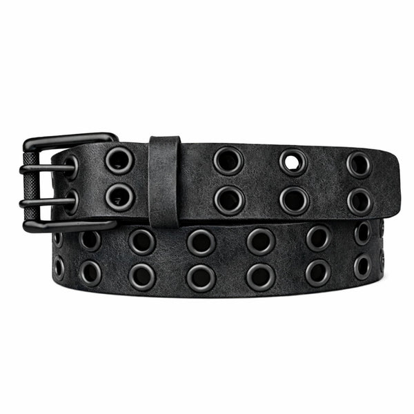 Brixton - Vintage Brown Double Grommet 100 % Full Grain Leather Belt