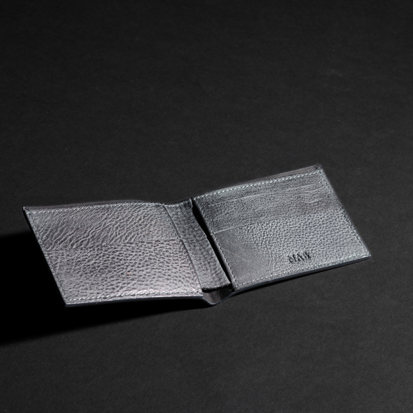 The Maverick Wallet - Black American Pebble Grain Bison Leather Wallet