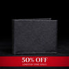 The Nocturne Wallet - Black Saffiano Leather Multi Card Slot Wallet