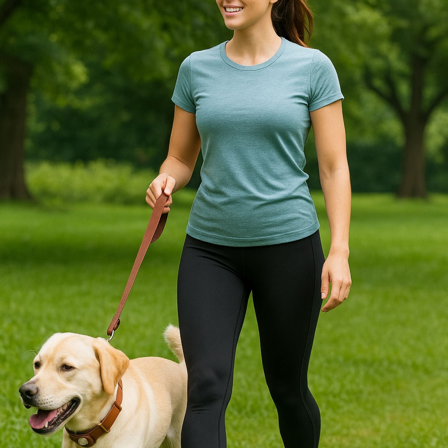 Stylish Leather AirTag Dog Collar - Dark Brown - Davie