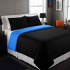 Tache Deep Blue Black Reversible Duvet Cover Set (DC36PC-BB) - King / 3 Piece Set