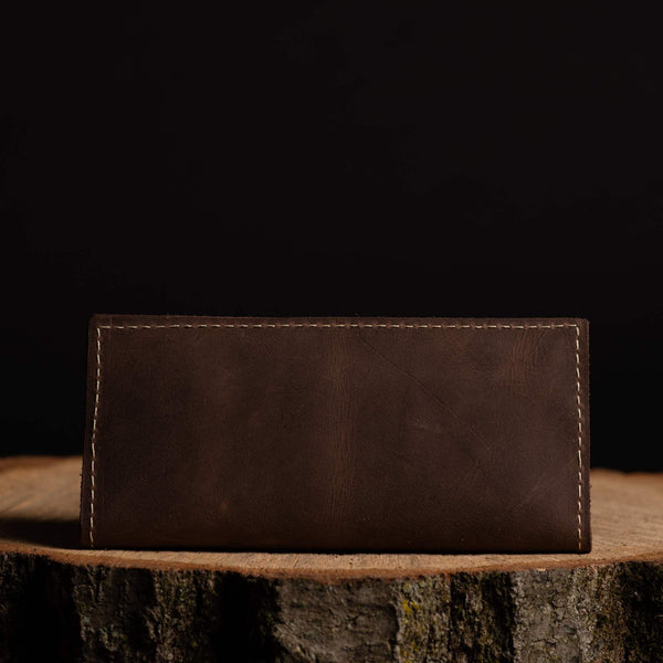 The Long Wallet - Black 100% Full-Grain Leather Long Wallet NAB Leather