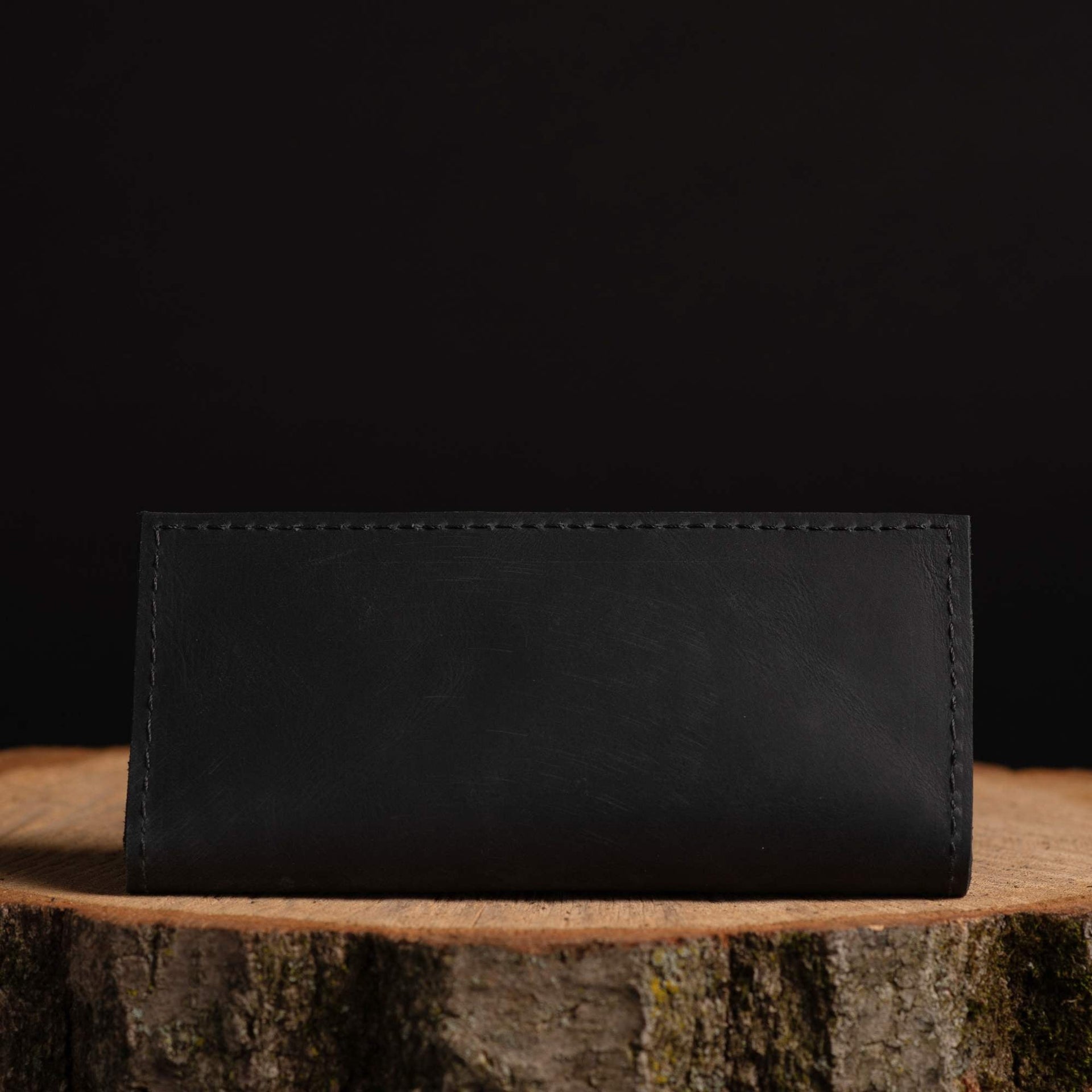 The Long Wallet - Black 100% Full-Grain Leather Long Wallet NAB Leather