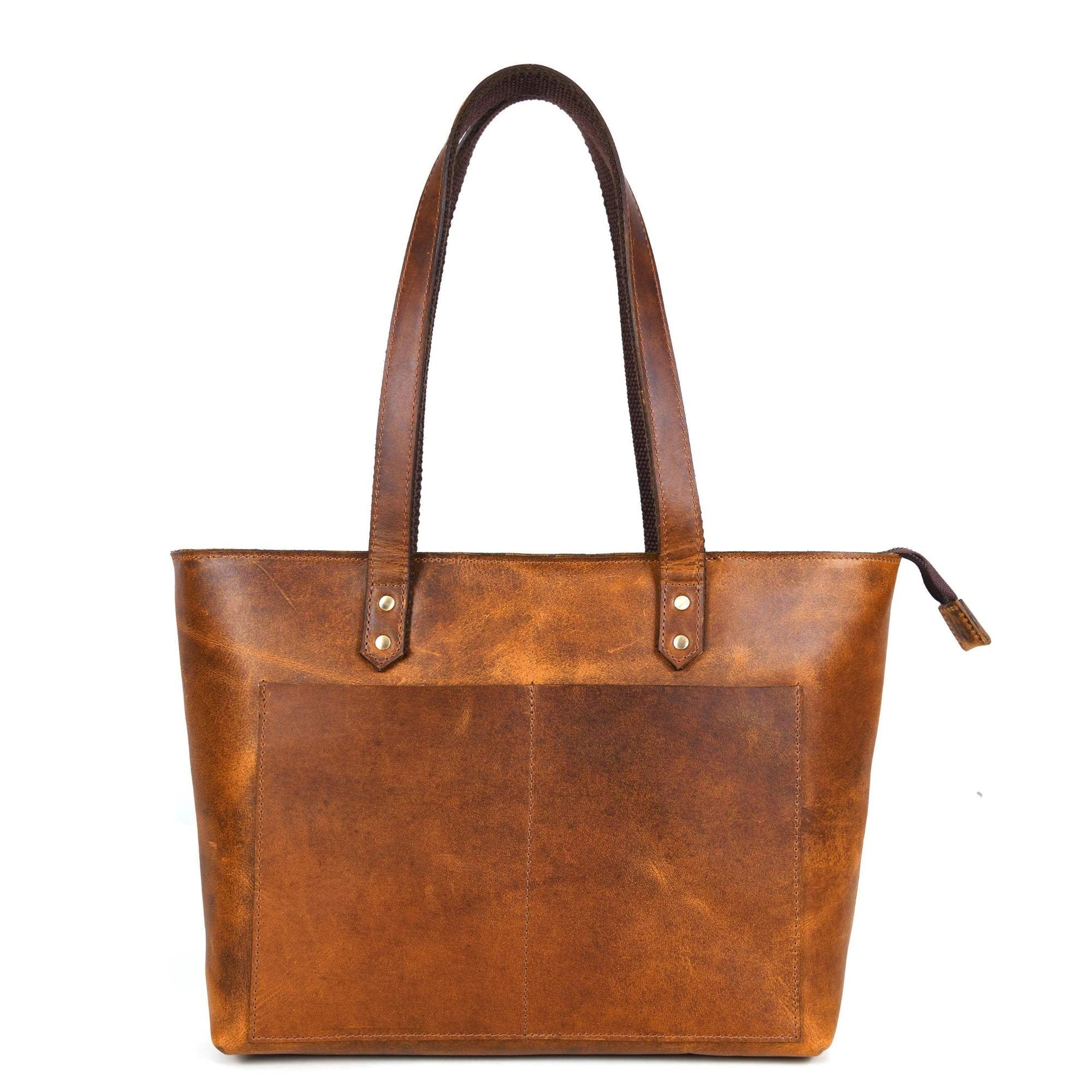 Classic Cognac Leather Tote Bag NAB Leather