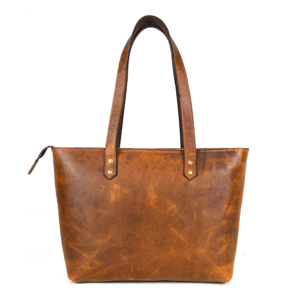 Classic Cognac Leather Tote Bag NAB Leather