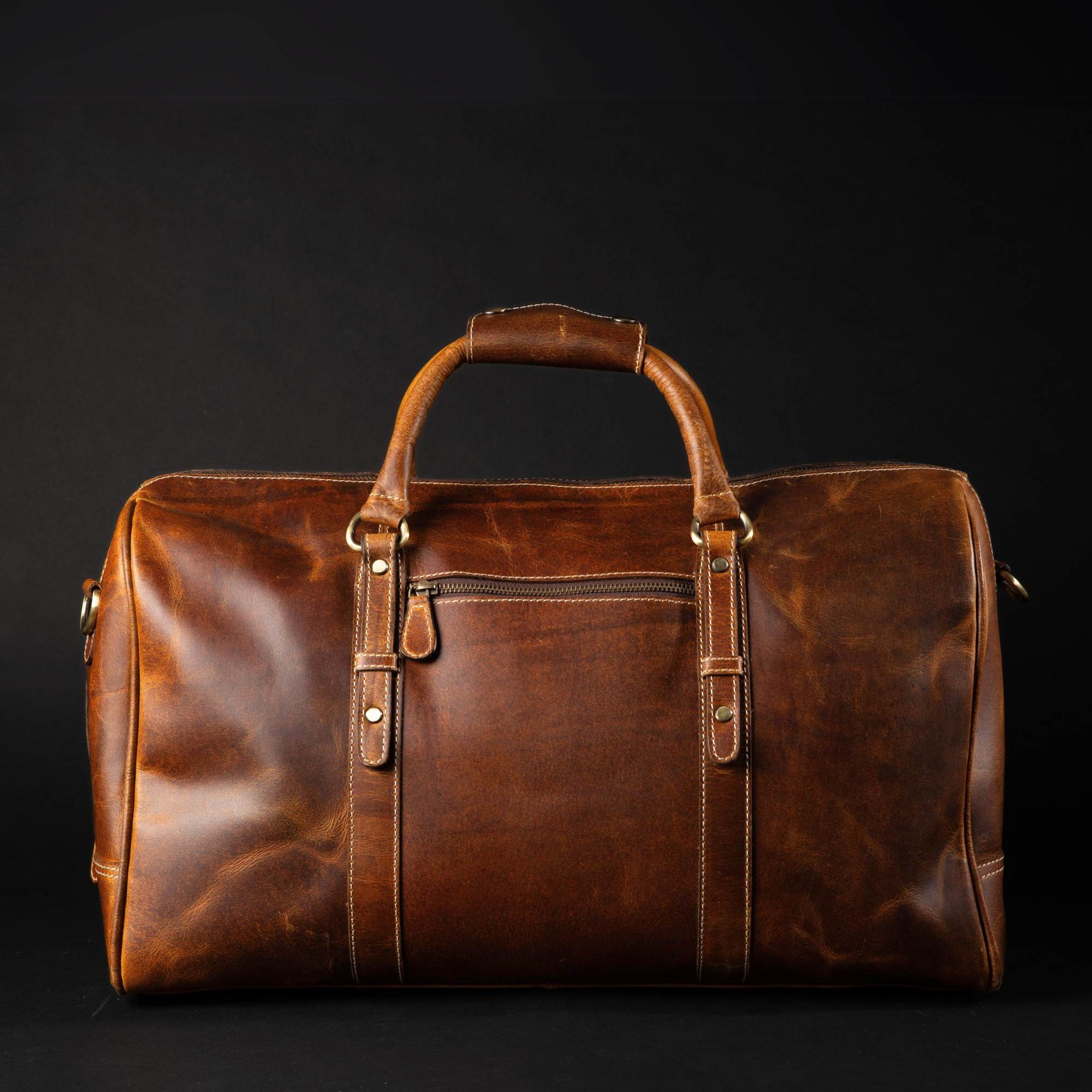 The Wayfarer Bag - Cognac Classic Full-Grain Leather Duffle Bag NAB Leather