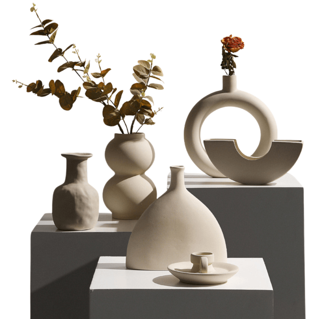 Modern Minimalist Ceramic Vase Flower Ornaments